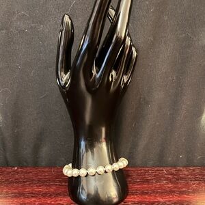 Monet Hand-Knotted Pearl & Silver Bracelet